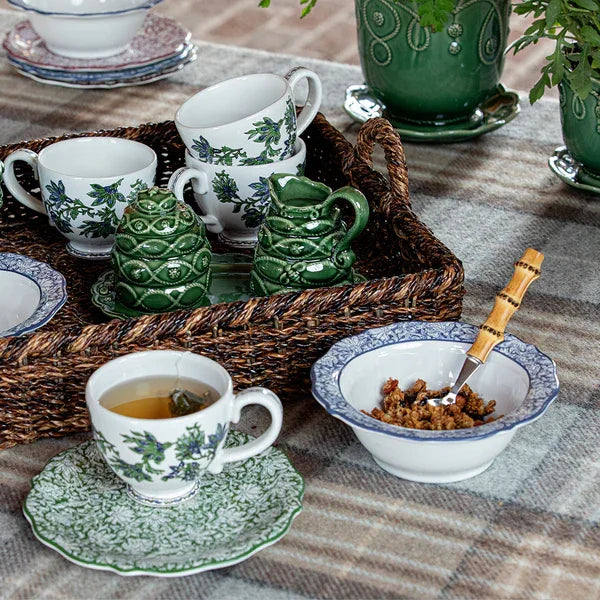 Juliska Veronica Beard Jardins Du Monde Creamer and Sugar Set/3pc - Green - Marcel’s Culinary Experience