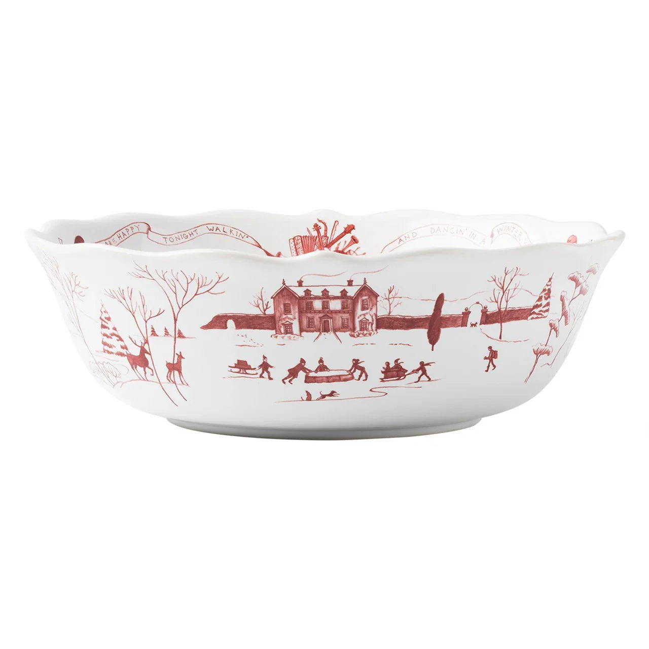 Juliska Country Estate Winter Frolic 10" Serving Bowl - Ruby - Marcel’s Culinary Experience