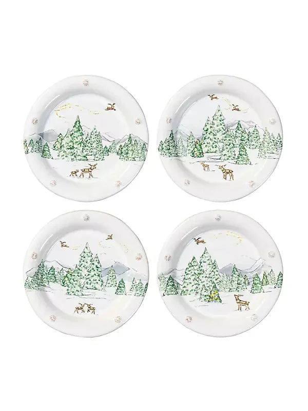 Juliska Berry & Thread North Pole Side/Cocktail Plates Set/4 - Marcel’s Culinary Experience