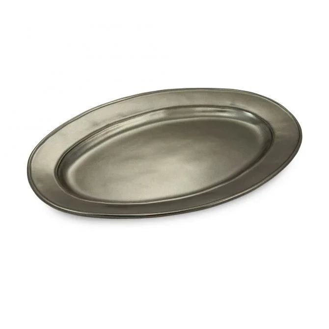 Juliska Pewter Stoneware 15" Oval Platter - Marcel’s Culinary Experience