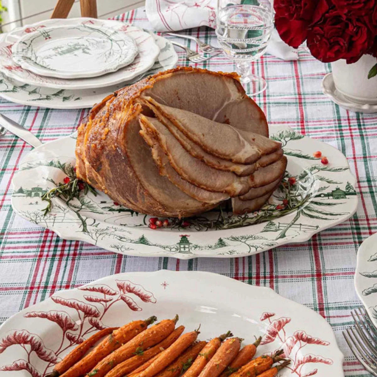 Juliska Country Estate Winter Frolic 18" Platter - Evergreen - Marcel’s Culinary Experience