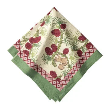 Couleur Nature Squirrel and Pinecone Napkin - Marcel’s Culinary Experience
