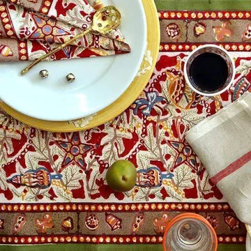 Couleur Nature Noel Table Runner Red & Green 16"x90" - Marcel’s Culinary Experience