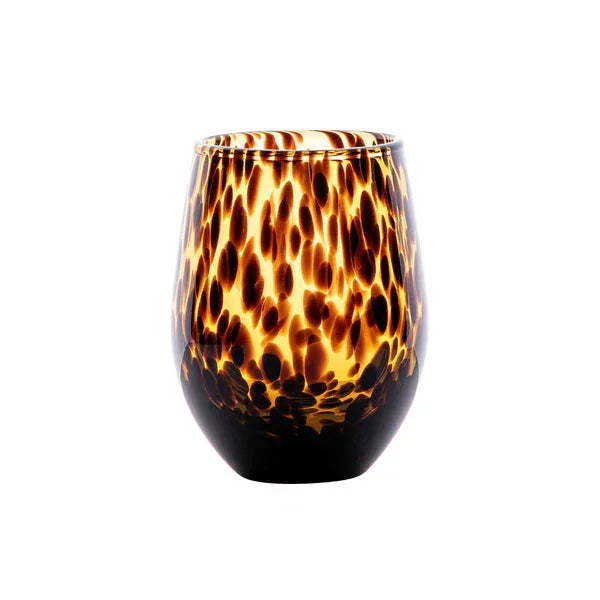 Juliska Puro Stemless Wine Glass - Tortoiseshell - Marcel’s Culinary Experience