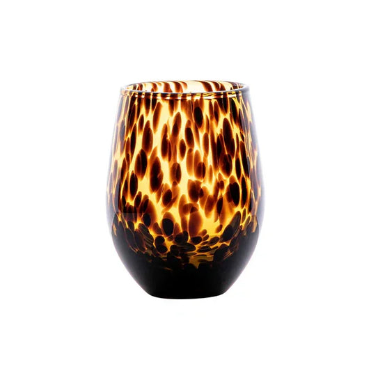 Juliska Puro Stemless Wine Glass - Tortoiseshell - Marcel’s Culinary Experience