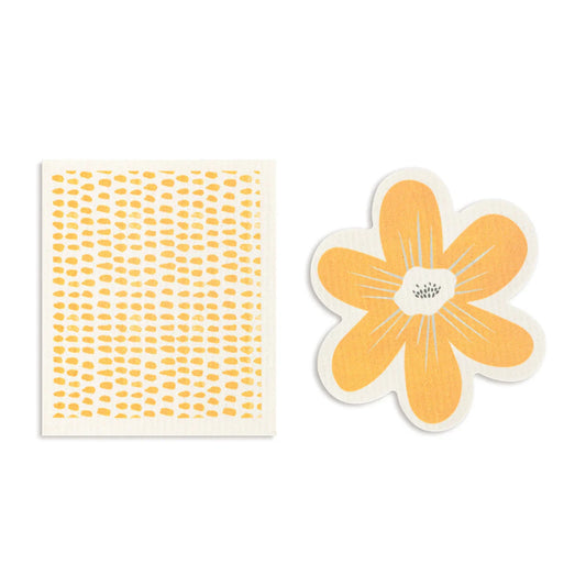 Flower BioDishCloths Orange Specs - Marcel’s Culinary Experience