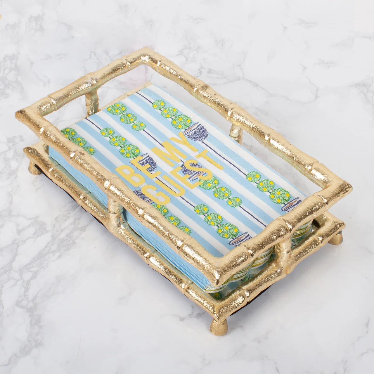 8 Oak Lane Gold Bamboo Guest Towel Tray - Marcel’s Culinary Experience