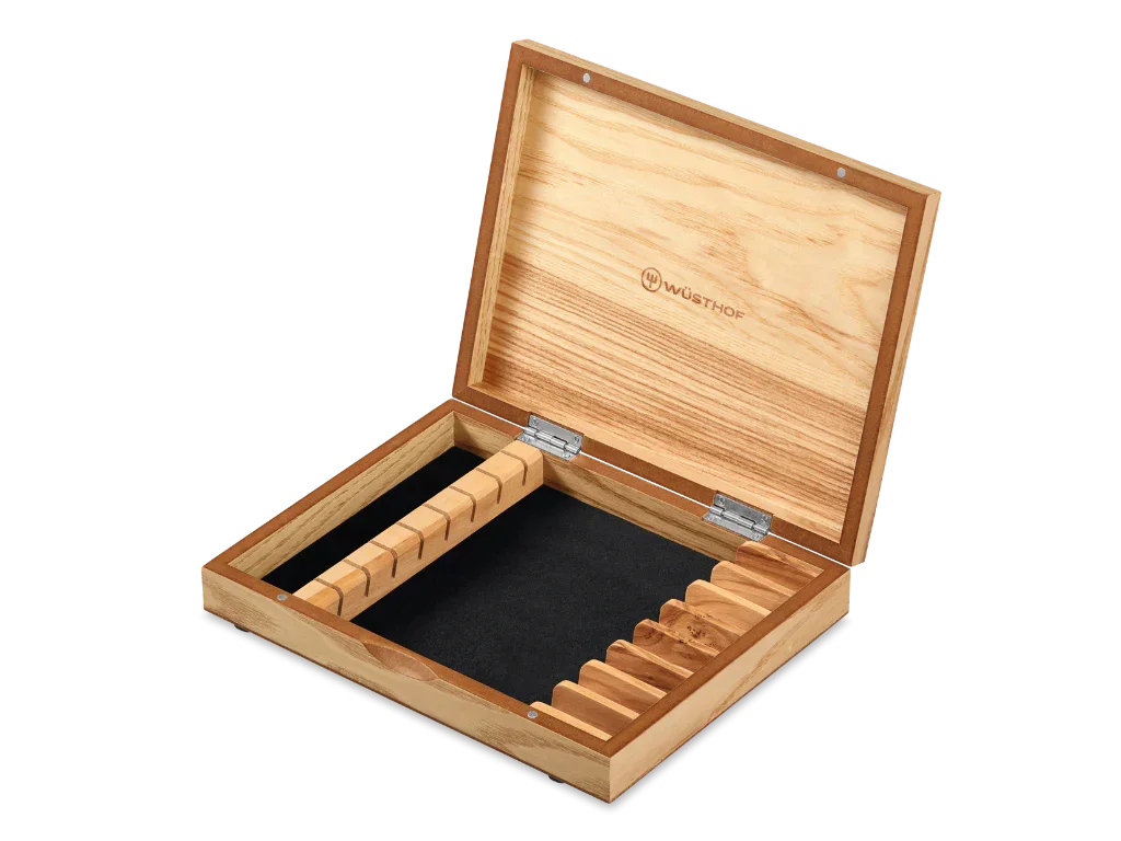 Wüsthof Stainless Steak Knife Set in Olivewood Chest - Marcel’s Culinary Experience