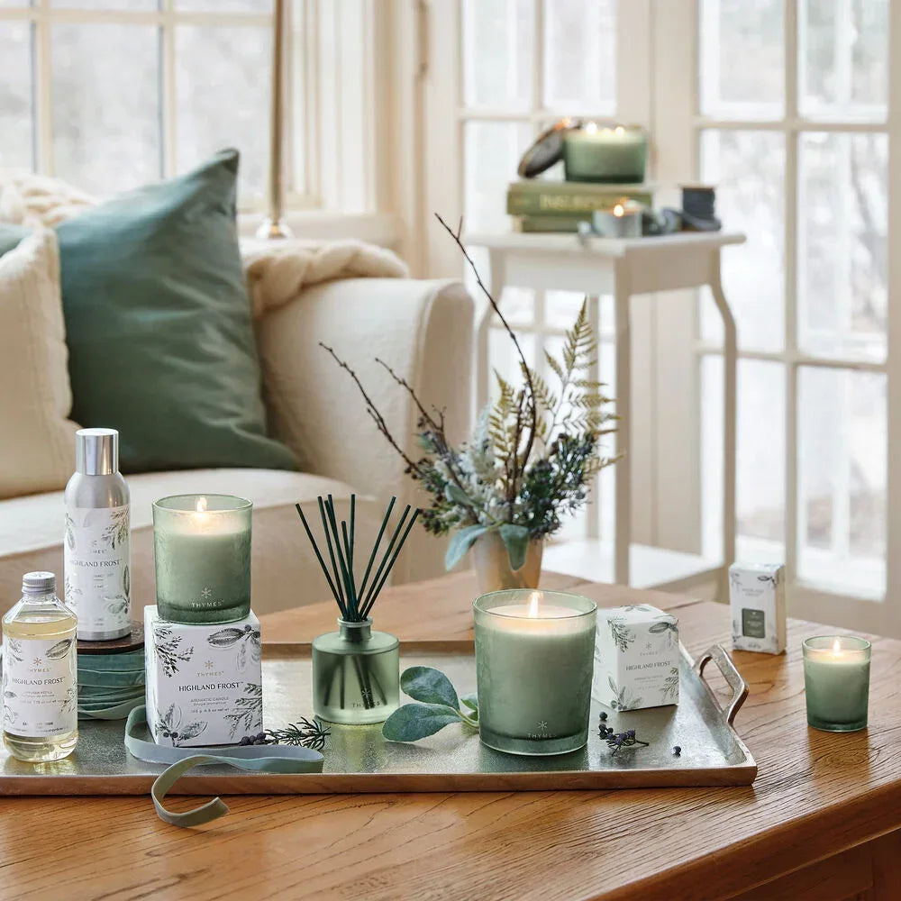 Thymes Highland Frost Boxed Votive Candle 2oz - Marcel’s Culinary Experience