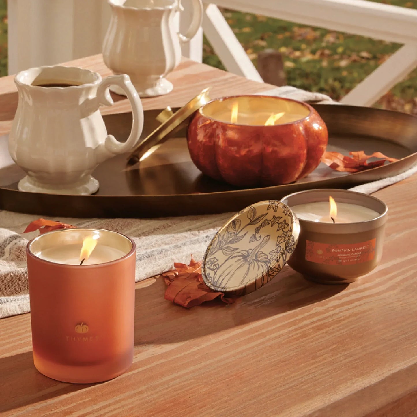 Thymes Pumpkin Laurel Statement Large Candle - Marcel’s Culinary Experience