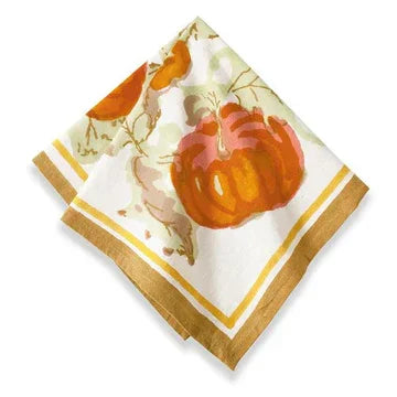 Couleur Nature Pumpkin Napkin Orange & Mustard - Marcel’s Culinary Experience