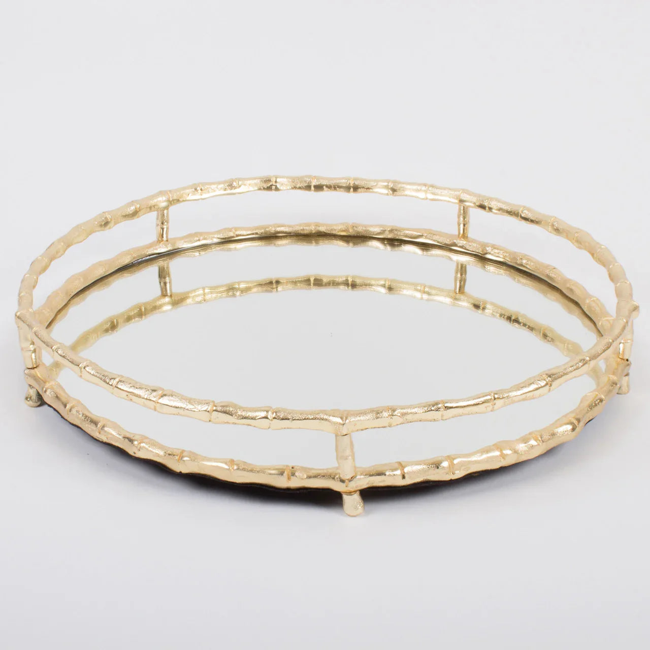 8 Oak Lane Gold Bamboo Mirrored Tray - Marcel’s Culinary Experience
