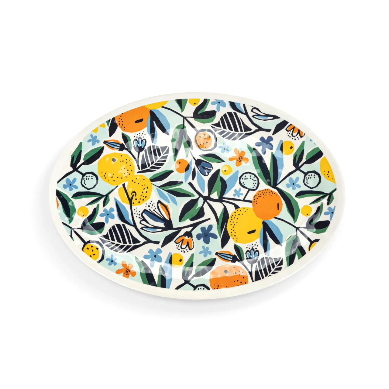 Citrus Blooms Large Melamine Oval Platter - Marcel’s Culinary Experience