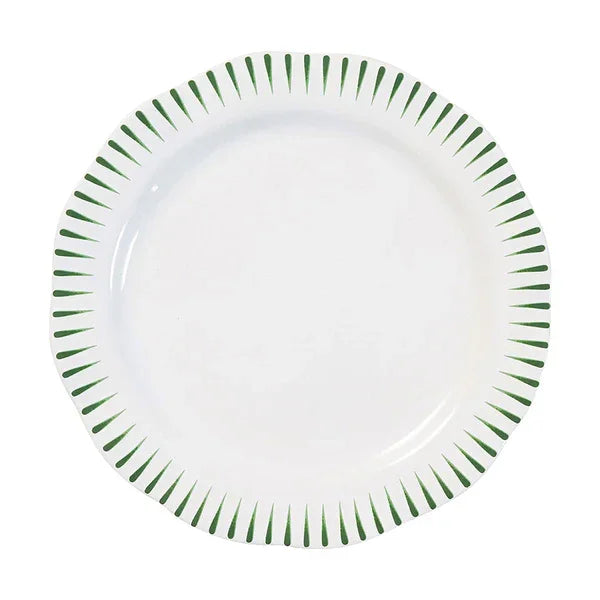 Juliska Sitio Stripe Dinner Plate - Basil - Marcel’s Culinary Experience
