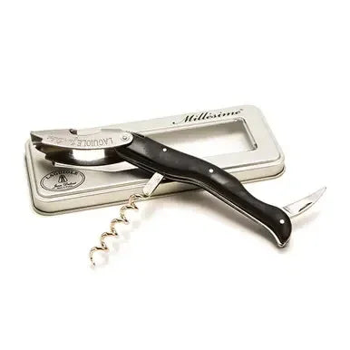 Jean Dubost Wine Waiter with Black Handle in A Metal Box - Marcel’s Culinary Experience