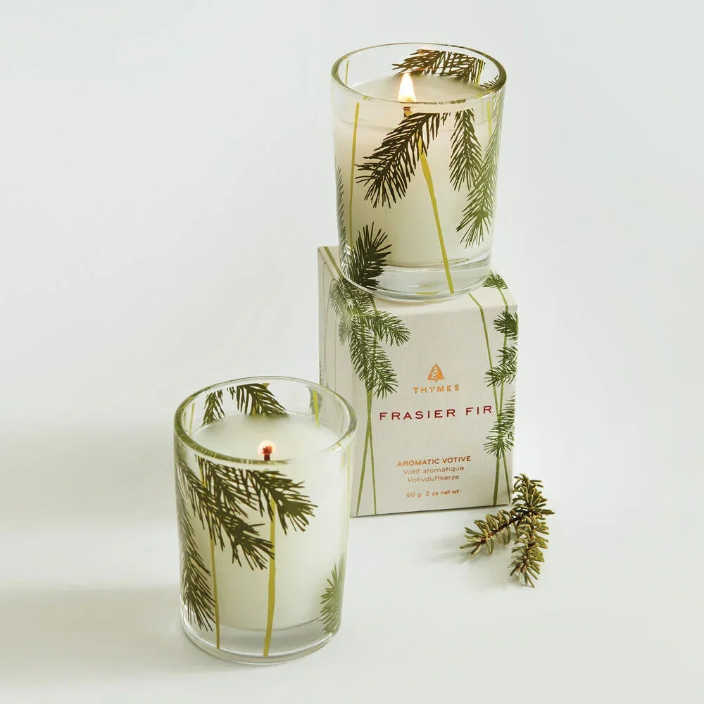 Thymes Frasier Fir Pine Needle Votive Candle 2oz - Marcel’s Culinary Experience