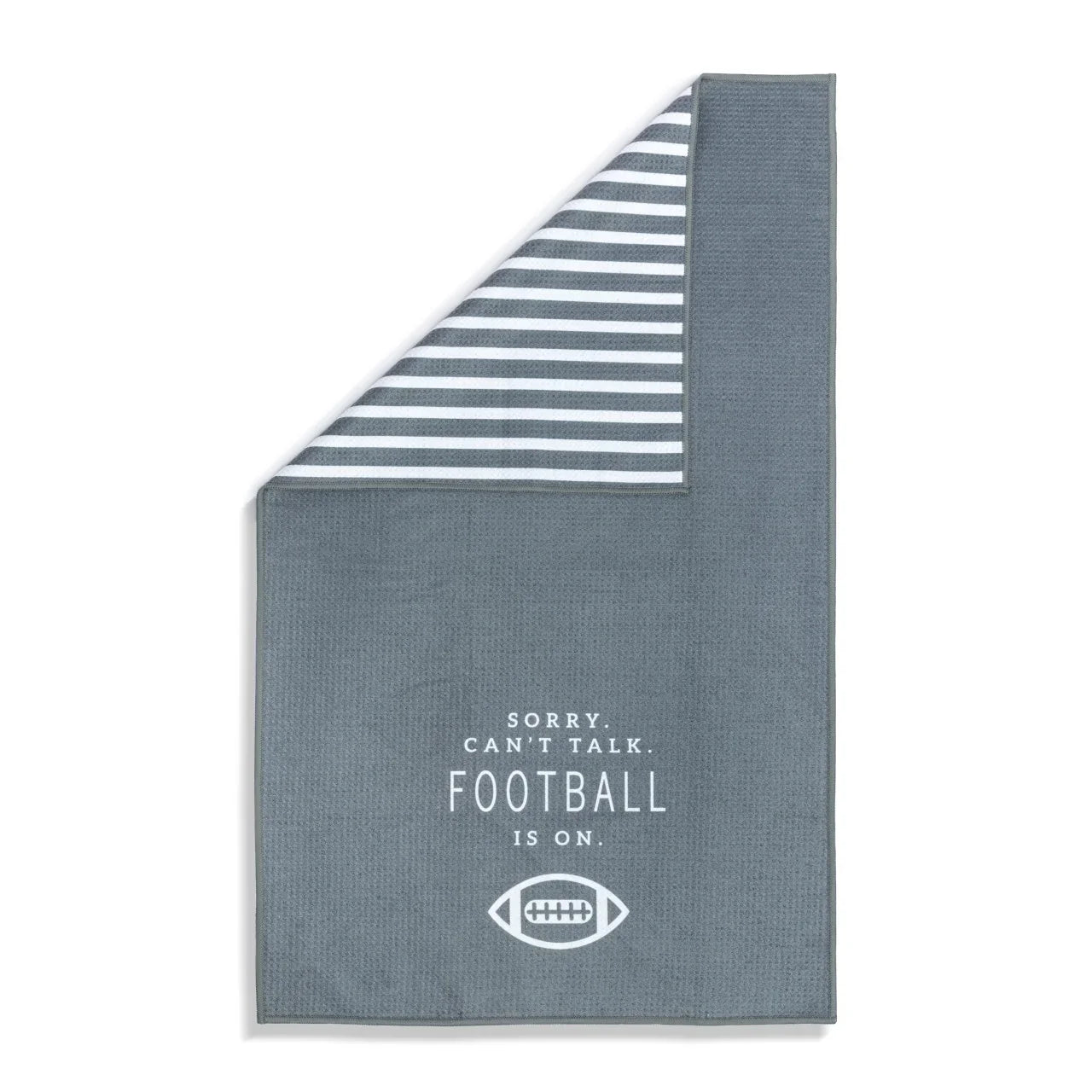 Men's Grey Absorbent Double Sided Towel Football Is On - Marcel’s Culinary Experience