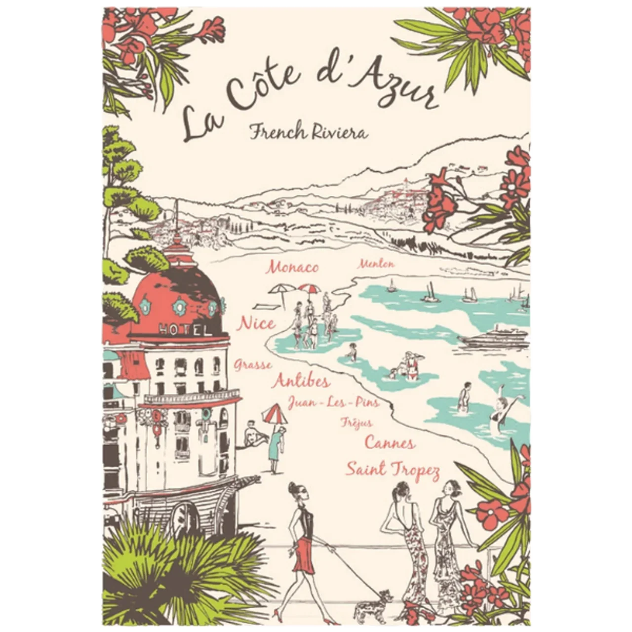 Torchons & Bouchons Tea Towel La Cote d'Azur - Marcel’s Culinary Experience