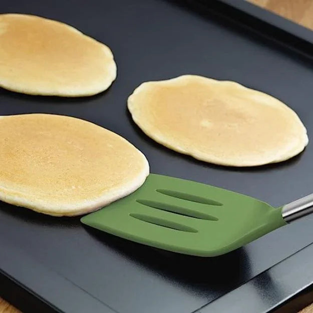 Tovolo Silicone Slotted Turner SS Handle Pesto - Marcel’s Culinary Experience