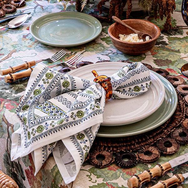 Juliska Seville Stripe Napkin - Sage - Marcel’s Culinary Experience