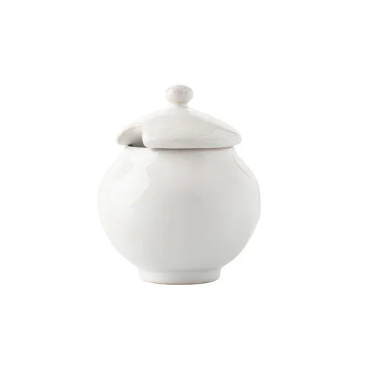 Juliska Puro Sugar Bowl with Lid - Whitewash - Marcel’s Culinary Experience