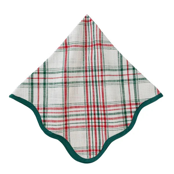 Juliska Merry Tartan Napkin Red/Green - Marcel’s Culinary Experience