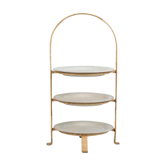 Juliska Provence Rattan Triple Tiered Server - Marcel’s Culinary Experience