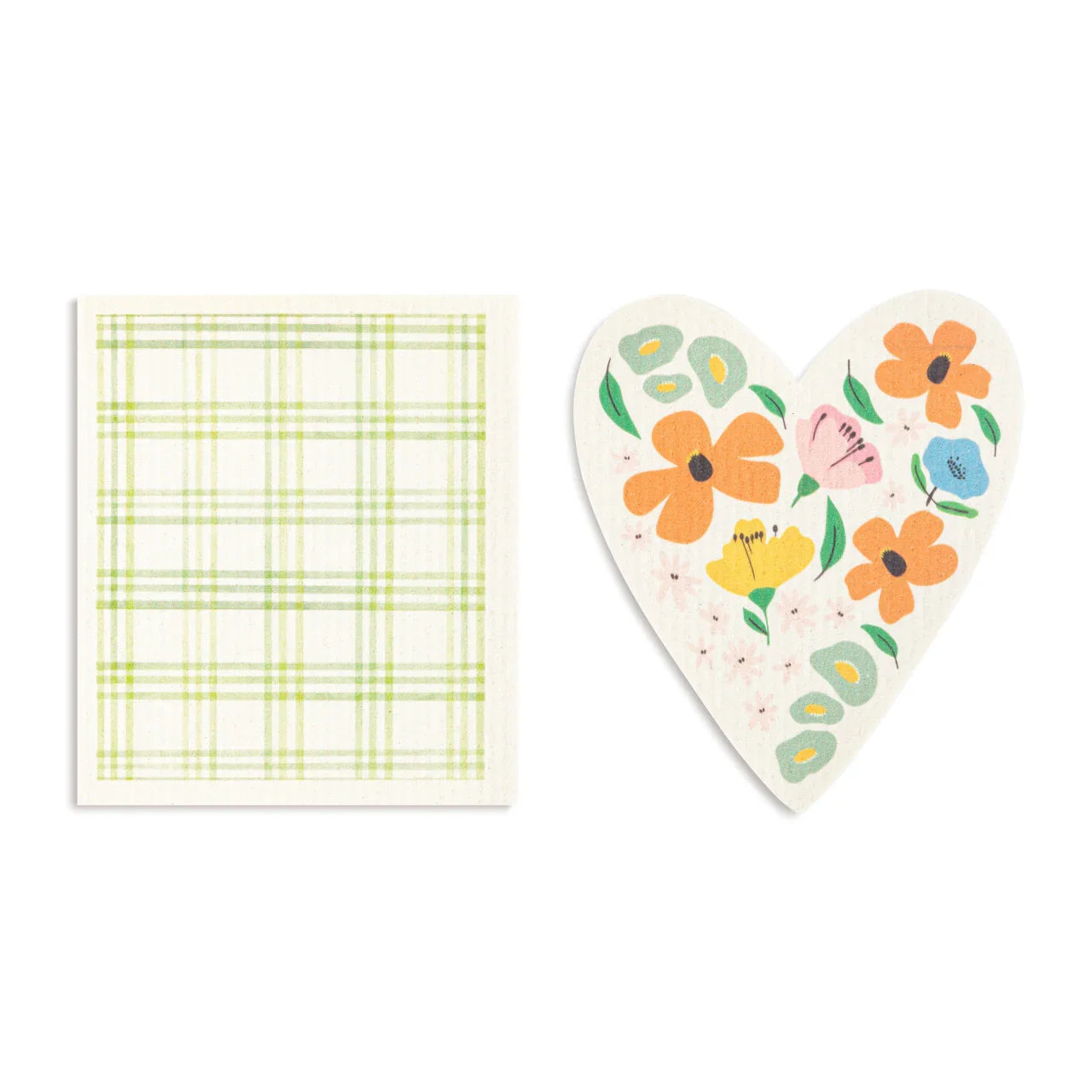 Heart BioDishCloths Green Plaid - Marcel’s Culinary Experience