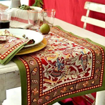 Couleur Nature Noel Table Runner Red & Green 16"x90" - Marcel’s Culinary Experience