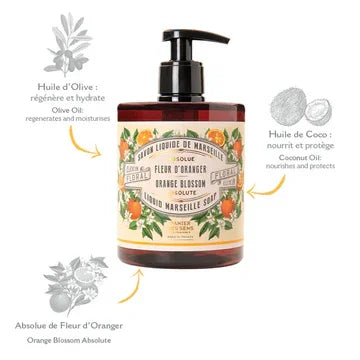 Panier des Sens Liquid Marseille Soap Orange Blossom 16.9oz - Marcel’s Culinary Experience
