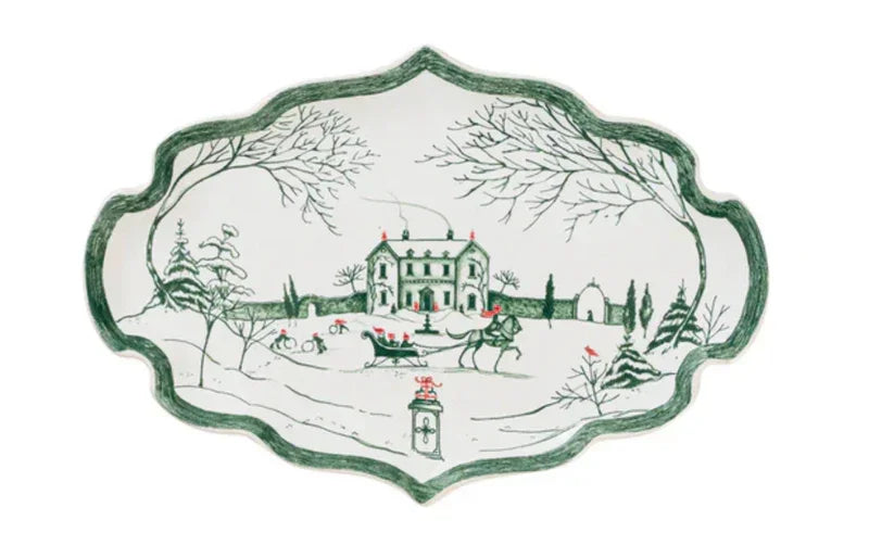 Juliska Country Estate Winter Frolic Tray - Evergreen - Marcel’s Culinary Experience