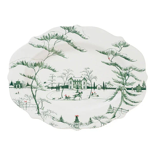Juliska Country Estate Winter Frolic 18" Platter - Evergreen - Marcel’s Culinary Experience