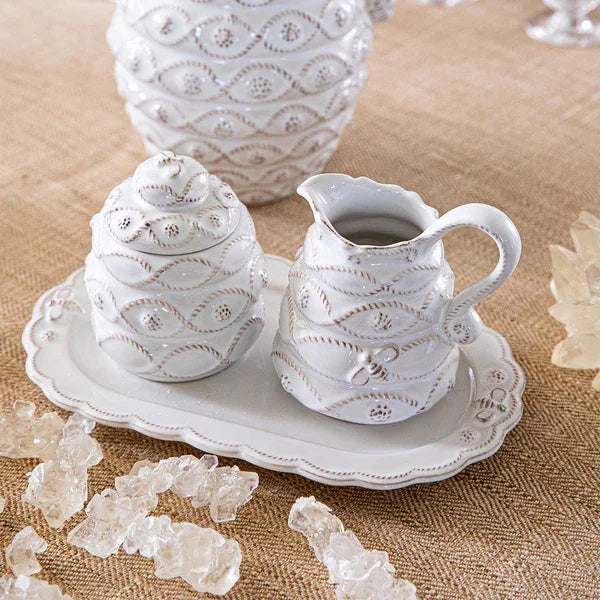 Juliska Jardins du Monde Creamer & Sugar Set 3pc - Whitewash - Marcel’s Culinary Experience