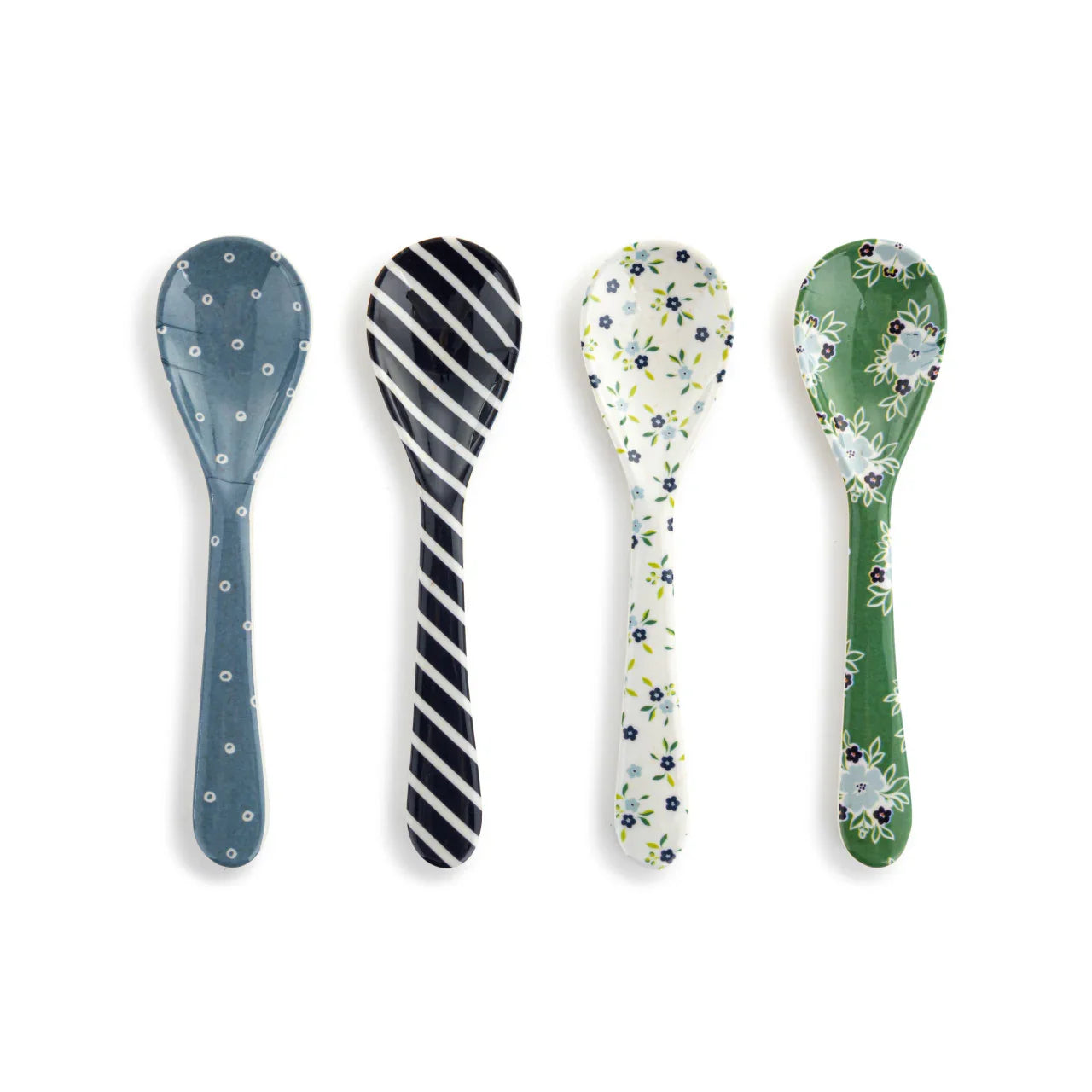 Blue Tones Bamboo Melamine Spoons (Assorted Styles) - Marcel’s Culinary Experience