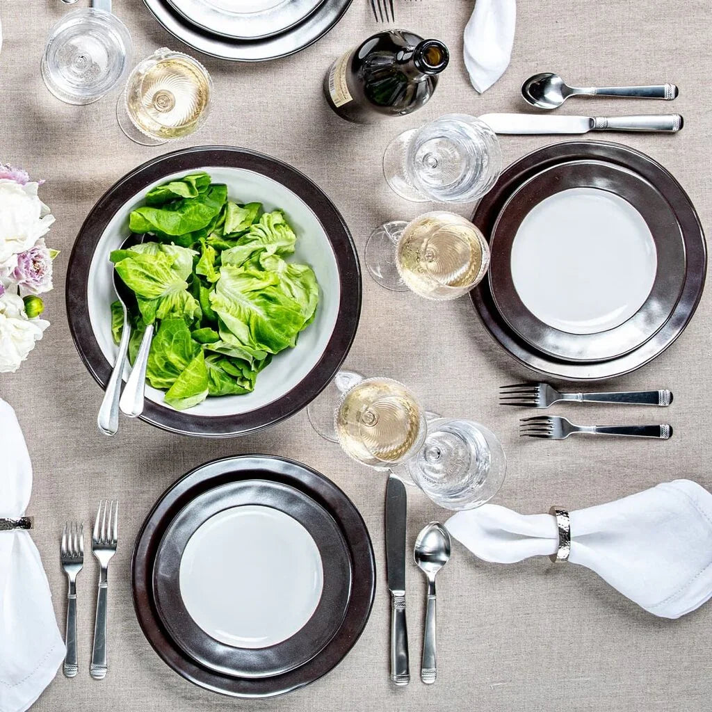 Juliska Emerson Desert/Salad Plate - White/Pewter - Marcel’s Culinary Experience