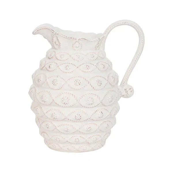 Juliska Jardins du Monde Ceramic Pitcher - Whitewash - Marcel’s Culinary Experience