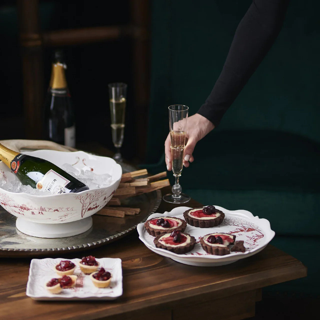 Juliska Country Estate Winter Frolic Sweets Tray - Ruby - Marcel’s Culinary Experience