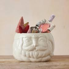 Stoneware Santa Head Shaped Bottle Cooler/Container, White - Marcel’s Culinary Experience