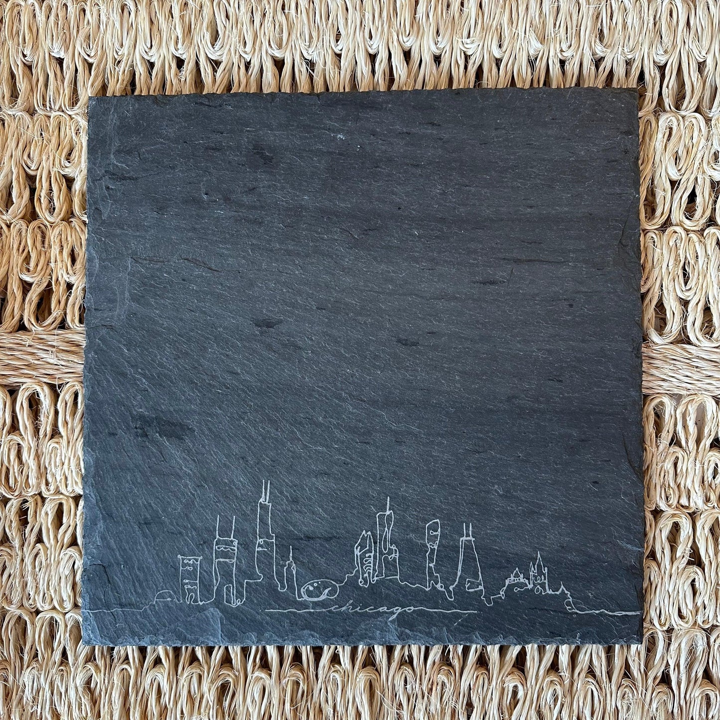 JK Adams Chicago Skyline Slate Server 12x12 - Marcel’s Culinary Experience