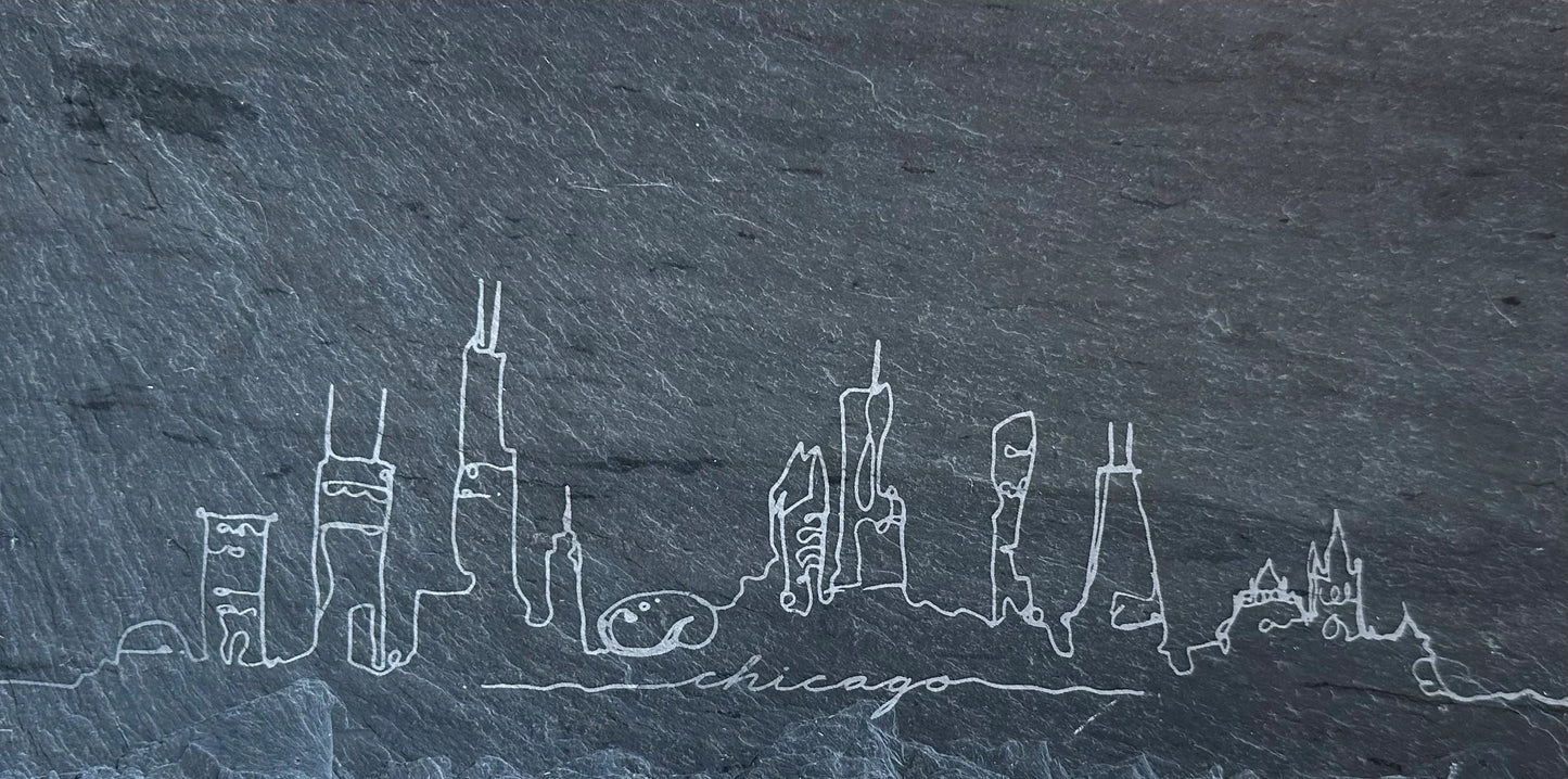 JK Adams Chicago Skyline Slate Server 12x12 - Marcel’s Culinary Experience