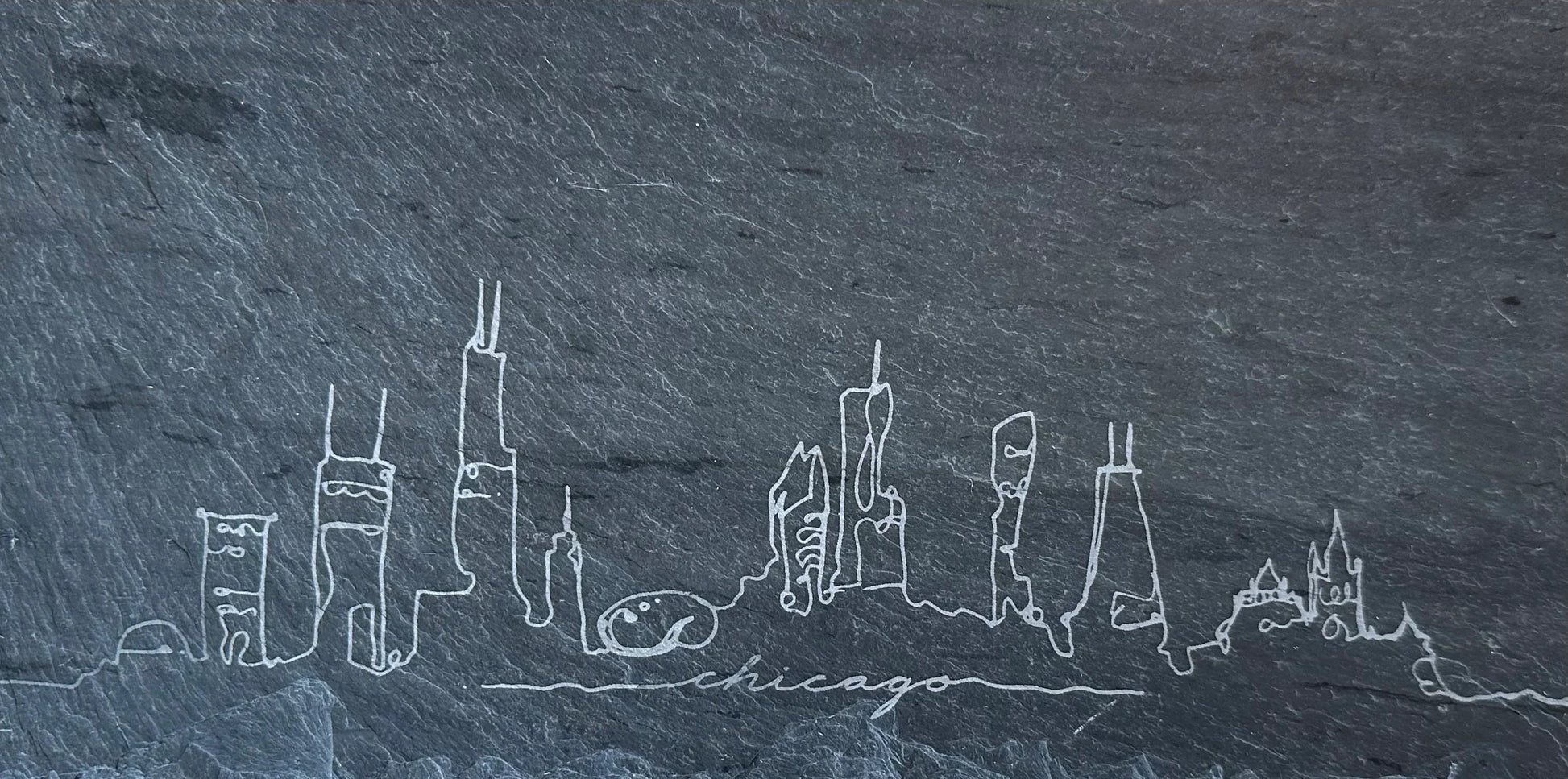 JK Adams Chicago Skyline Slate Server 12x12 - Marcel’s Culinary Experience