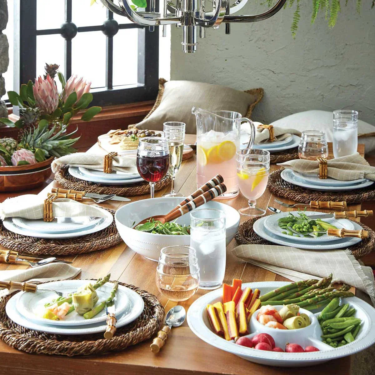 Juliska Berry & Thread Melamine Dessert/Salad Plate - Whitewash - Marcel’s Culinary Experience