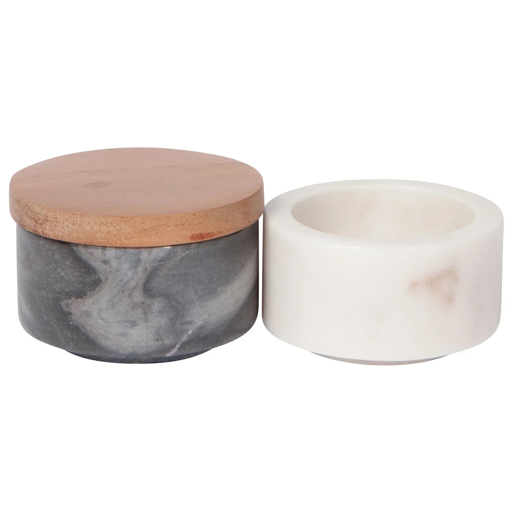 White Slate Marble Salt Cellar - Marcel’s Culinary Experience