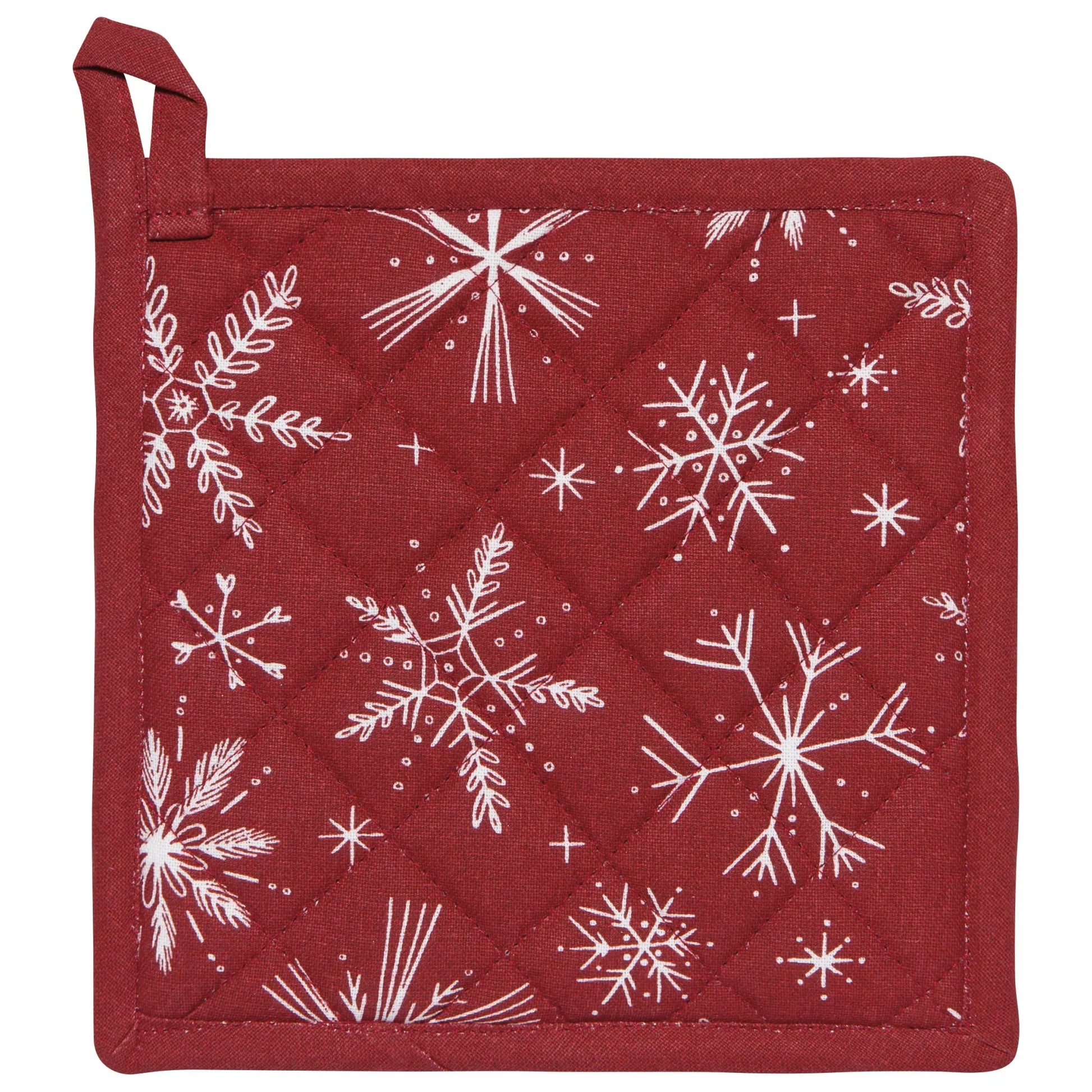 Snowflakes Classic Christmas Potholder - Marcel’s Culinary Experience
