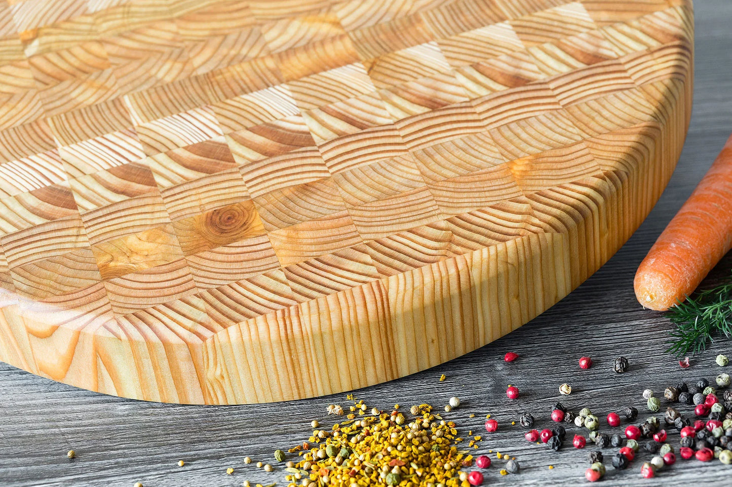 Larch Wood Canada Round Premium Cutting Board - Marcel’s Culinary Experience