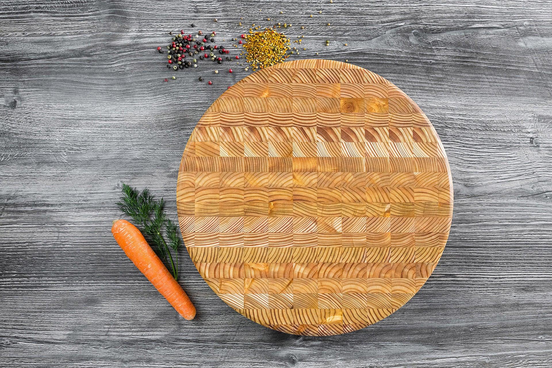 Larch Wood Canada Round Premium Cutting Board - Marcel’s Culinary Experience