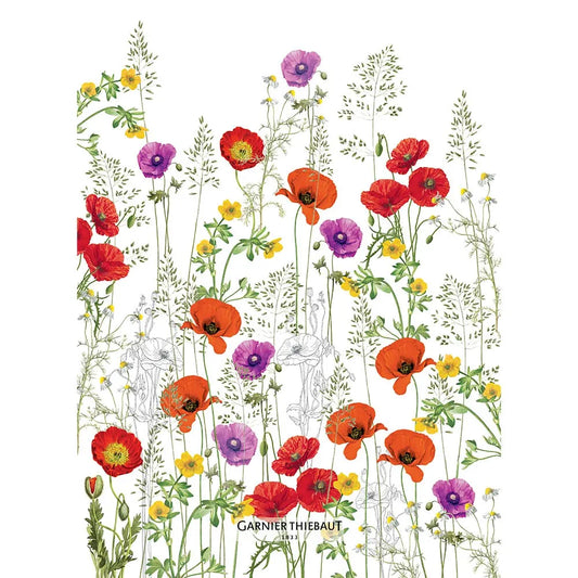 Garnier Thiebaut Les Coquelicots Violet Kitchen Towel