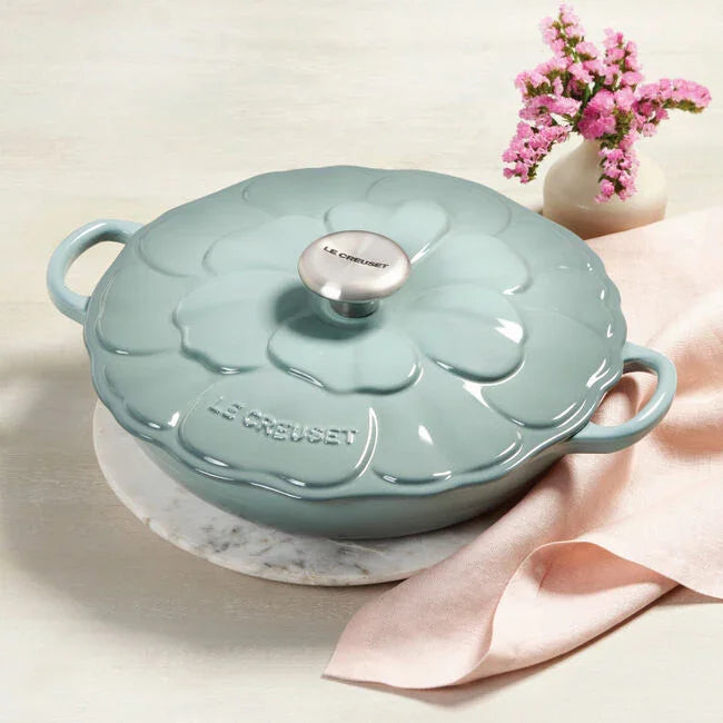 Le Creuset Signature Petal Braiser - Sea Salt - Marcel’s Culinary Experience