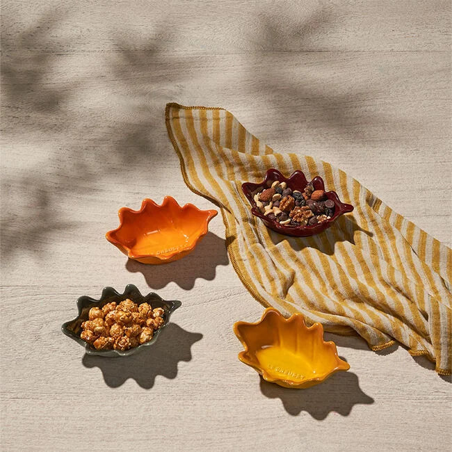 Le Creuset Mini French Oak Leaf Bowls, Set of 4