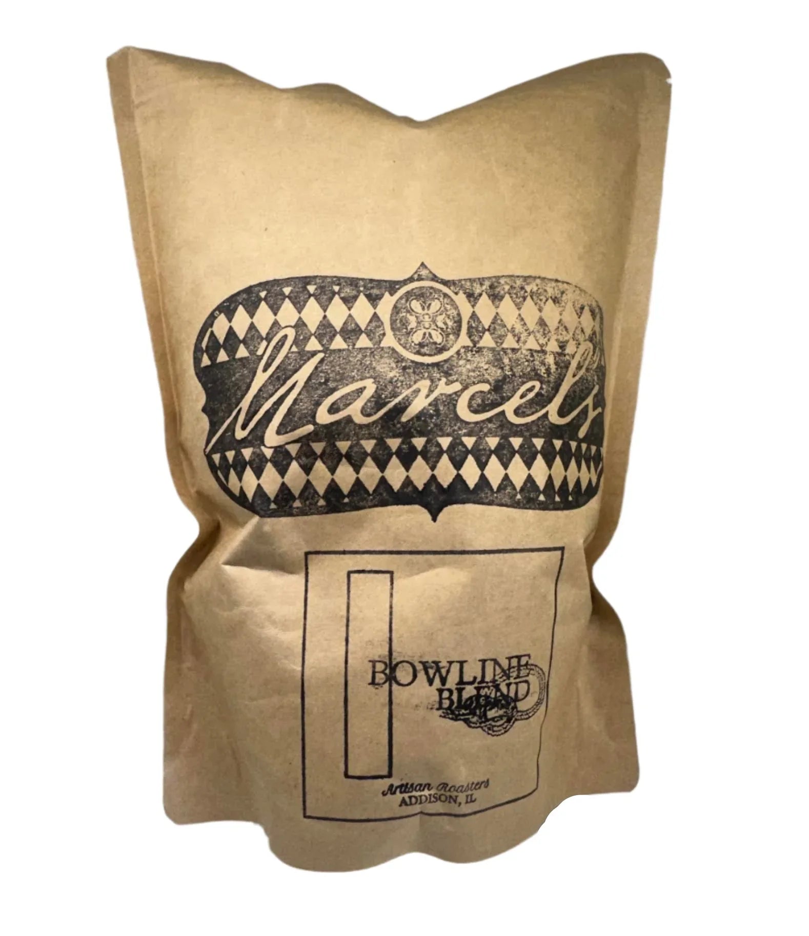 bag of coffee beans bowline blend